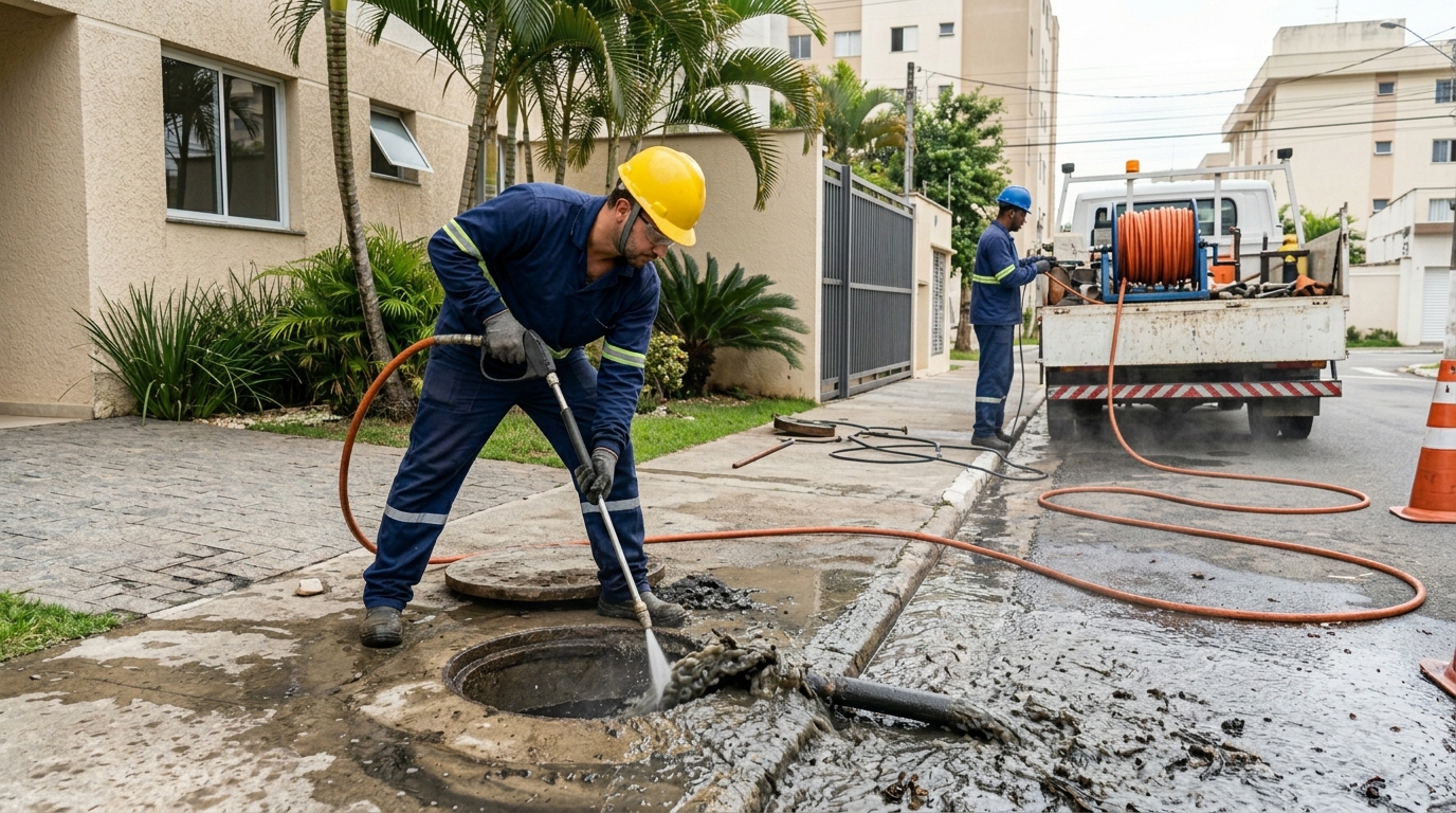 Hidrojateamento com jato de alta pressão em Osasco-SP